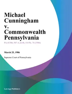 michael cunningham v. commonwealth pennsylvania book cover image
