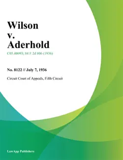 wilson v. aderhold book cover image