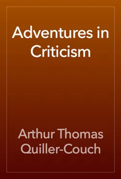 adventures in criticism book cover image