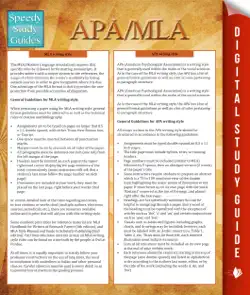 apa/mla guidelines (speedy study guides) book cover image