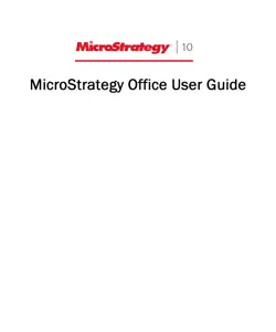 office user guide for microstrategy 10 book cover image