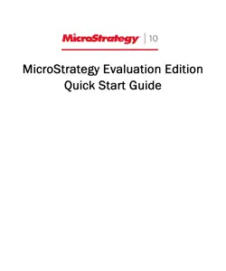 quick start reference guide for microstrategy 10 book cover image