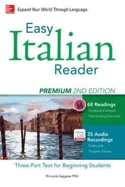 easy italian reader, premium 2nd edition book cover image