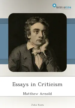 essays in criticism book cover image