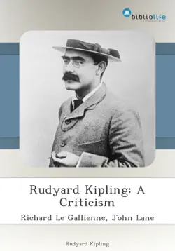 rudyard kipling: a criticism imagen de la portada del libro