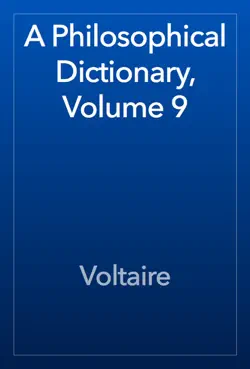 a philosophical dictionary, volume 9 book cover image