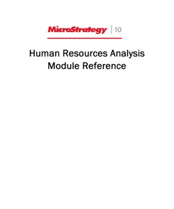 human resources analysis module reference for microstrategy 10 book cover image