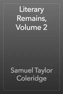 literary remains, volume 2 book cover image