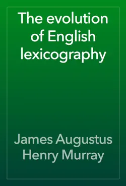 the evolution of english lexicography book cover image