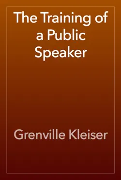 the training of a public speaker book cover image