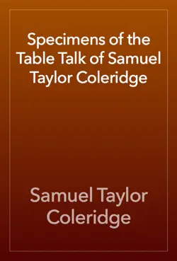 specimens of the table talk of samuel taylor coleridge book cover image