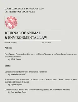 journal of animal and environmental law, vol. 8, no. 1 book cover image