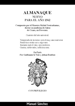 almanaque nuevo para 1562﻿ de nostradamus imagen de la portada del libro