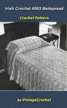 irish crochet bedspread no. 6063 vintage crochet pattern book cover image