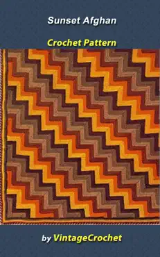 sunset afghan vintage crochet pattern book cover image