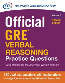 official gre verbal reasoning practice questions, second edition book cover image