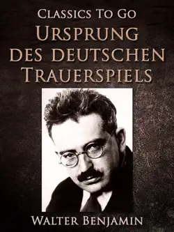 ursprung des deutschen trauerspiels imagen de la portada del libro