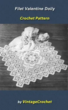 filet valentine doily vintage crochet pattern book cover image
