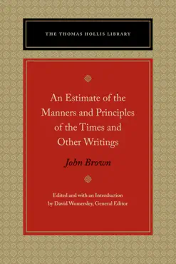 an estimate of the manners and principles of the times and other writings book cover image