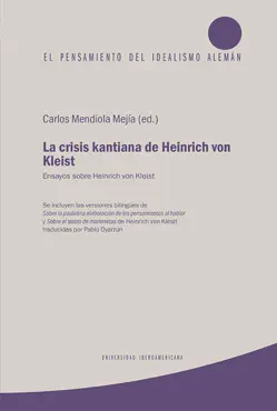 la crisis kantiana de heinrich von kleist book cover image