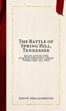 the battle of spring hill, tennessee book cover image