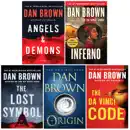 Robert Langdon Series 5 Books By Dan Brown: Angels And Demons, The Da Vinci Code, The Lost Symbol, Inferno, Origin