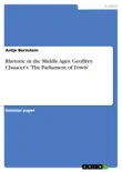 Rhetoric in the Middle Ages: Geoffrey Chaucer's 'The Parliament of Fowls' sinopsis y comentarios
