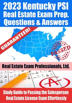 2023 kentucky psi real estate exam prep questions & answers: study guide to passing the salesperson real estate license exam effortlessly book cover image