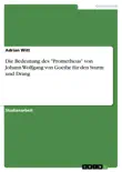 Die Bedeutung des "Prometheus" von Johann Wolfgang von Goethe für den Sturm und Drang sinopsis y comentarios