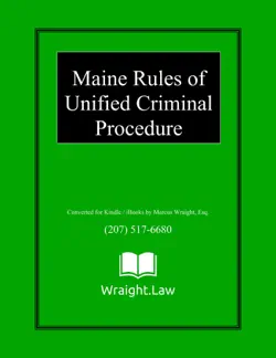 maine rules of unified criminal procedure book cover image