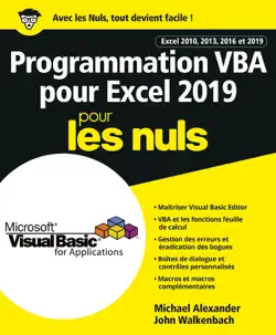 programmation vba pour excel 2019 pour les nuls book cover image