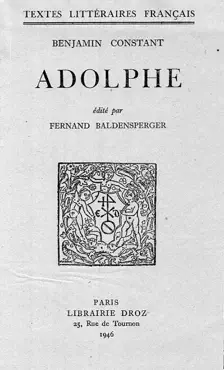 adolphe book cover image