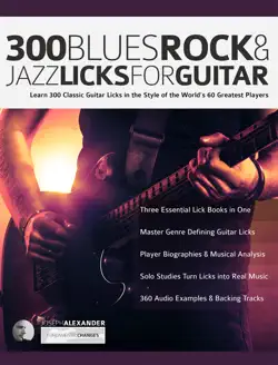 300 blues, rock and jazz licks for guitar book cover image