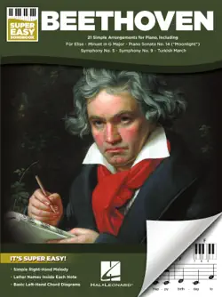 beethoven - super easy songbook book cover image