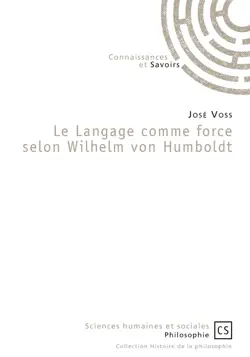 le langage comme force selon wilhelm von humboldt imagen de la portada del libro