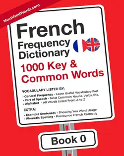 french frequency dictionary - 1000 key & common french words in context book cover image