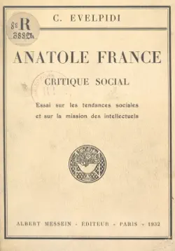 anatole france, critique social book cover image