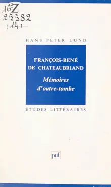 françois-rené de chateaubriand, mémoires d'outre-tombe imagen de la portada del libro