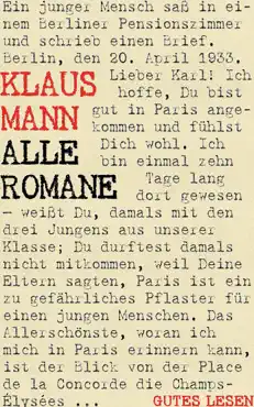 klaus mann - alle romane book cover image