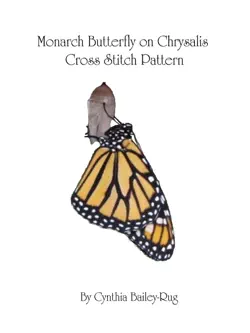 monarch butterfly on chrysalis cross stitch pattern book cover image