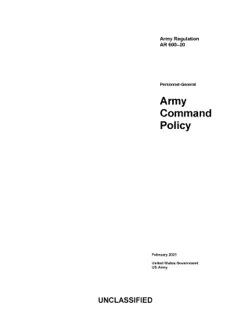 army regulation ar 600-20 army command policy february 2021 book cover image