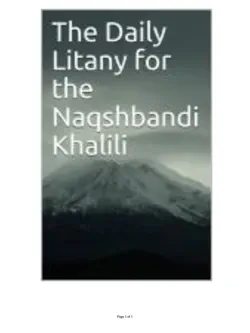 the daily litany for the naqshbandi khalili imagen de la portada del libro