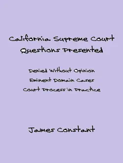 california supreme court questions presented book cover image