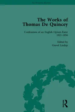 the works of thomas de quincey, part i vol 2 book cover image
