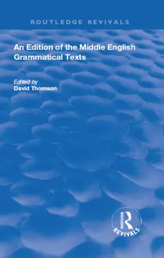an edition of the middle english grammatical texts book cover image