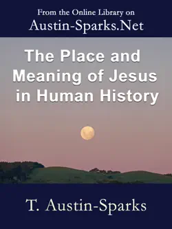 the place and meaning of jesus in human history book cover image