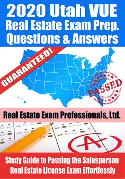 2020 utah vue real estate exam prep questions & answers: study guide to passing the salesperson real estate license exam effortlessly book cover image