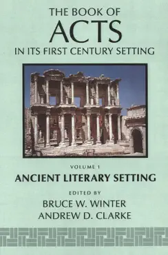 the book of acts in its ancient literary setting book cover image