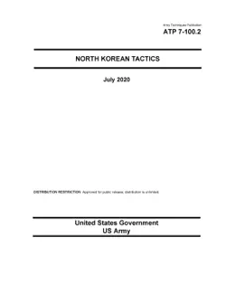 army techniques publication atp 7-100.2 north korean tactics july 2020 book cover image