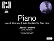Piano - A Minor and C Major Chords in the Right Hand Lesson synopsis, comments